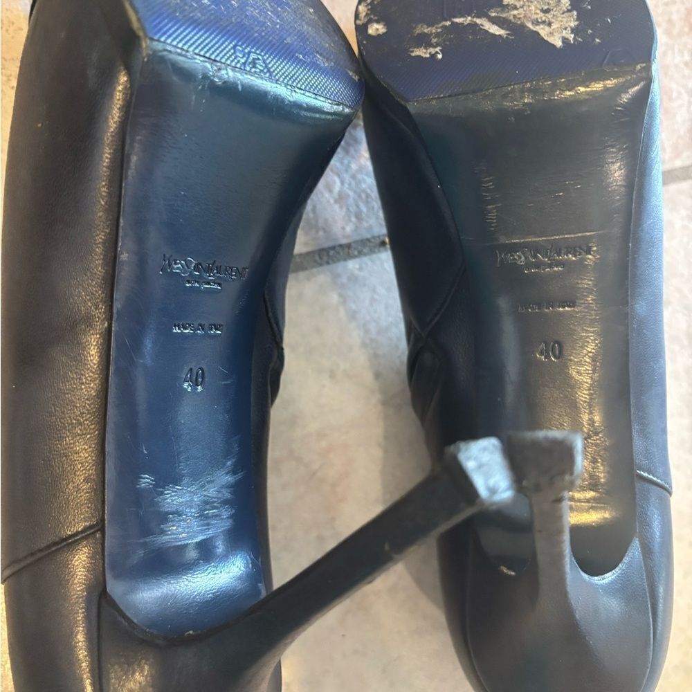 Yves saint Laurent heels colorblock shoes YSL Tribtoo Ankle boots rive gauche - Picture 2 of 5